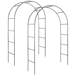 Netto Marken-Discount tectake 2er-Set Rosenbogen, aus Stahl, stabiler Halt, 140 x 40 x 240 cm Angebot