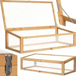 Netto Marken-Discount tectake Frühbeet-Aufsatz, aus Holz, mit Hohlkammerplatten, 115 x 53 x 34 cm Angebot