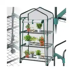 Netto Marken-Discount tectake Foliengewächshaus, 0,36 m³, auf Rollen, UV-beständig, 69 x 49 x 133 cm Angebot
