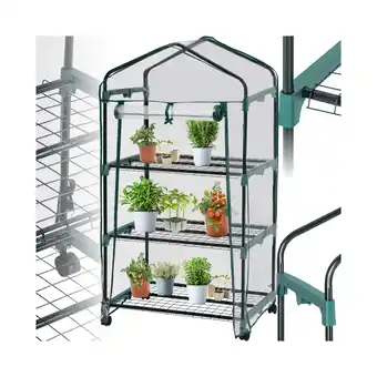 Netto Marken-Discount tectake Foliengewächshaus, 0,36 m³, auf Rollen, UV-beständig, 69 x 49 x 133 cm Angebot