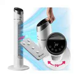 Netto Marken-Discount tectake Turmventilator, oszilierend, mit Timer-Funktion, 31 x 90 cm Angebot