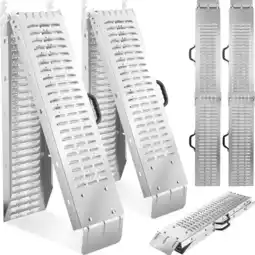 Netto Marken-Discount tectake Auffahrrampen, 2er Set, aus verzinktem Stahl, Belastbarkeit 400 kg, 200 kg pro Rampe Angebot
