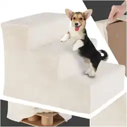 Netto Marken-Discount tectake Haustiertreppe, für Hunde und Katzen, Belastbarkeit 50 kg, pflegeleicht, 37 x 45 x 34,5 cm Angebot