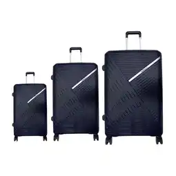 Netto Marken-Discount Leichtes Hartschalenkofferset 3-tlg. Koffer Set mit Doppel-Rädern Angebot