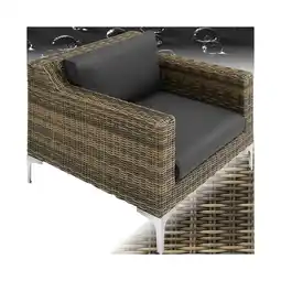 Netto Marken-Discount tectake Modulares Rattanset, Sessel mit Aluminiumgestell, hochwertiges Geflecht, 85 x 89 x 72 cm Angebot
