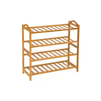 Netto Marken-Discount tectake Schuhregal, Bambus, viel Stauraum, 67,5 x 26 x 68 cm Angebot