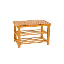 Netto Marken-Discount tectake Schuhbank, Bambus, viel Zwischenraum, 70 x 28 x 45,5 cm Angebot
