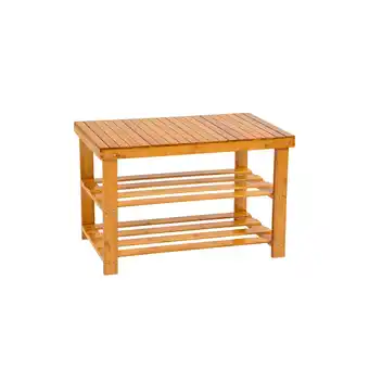 Netto Marken-Discount tectake Schuhbank, Bambus, viel Zwischenraum, 70 x 28 x 45,5 cm Angebot