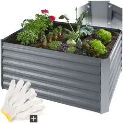 Netto Marken-Discount tectake Hochbeet, aus verzinktem Stahl, mit offenem Boden, Füllmenge 600 l, 120 x 90 x 57 cm Angebot