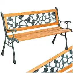 Netto Marken-Discount tectake Gartenbank, 2-Sitzer, wetterfest, 124 x 52 x 74 cm Angebot