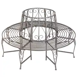 Netto Marken-Discount tectake Baumbank, im Antik-Stil, 360°, für mehrere Personen, wetterfest, 164 x 164 x 89 cm Angebot