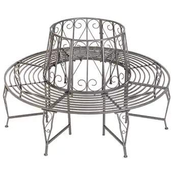 Netto Marken-Discount tectake Baumbank, im Antik-Stil, 360°, für mehrere Personen, wetterfest, 164 x 164 x 89 cm Angebot