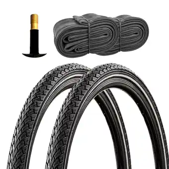 Netto Marken-Discount Zündapp Fahrradreifen Trekking City 2 Reifen 26 x 1,75 schwarz Reflex mit 2 Schläuchen AV Angebot