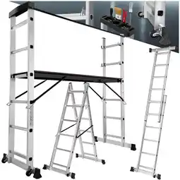 Netto Marken-Discount tectake Multigerüst, 4 in 1, rutschfest und stabil, Belastbarkeit 150 kg Angebot