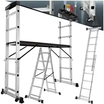 Netto Marken-Discount tectake Multigerüst, 4 in 1, rutschfest und stabil, Belastbarkeit 150 kg Angebot