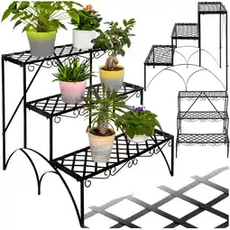 Netto Marken-Discount tectake Blumentreppe, mit 3 Stufen, schneller Aufbau, 60 x 60 x 60 cm Angebot
