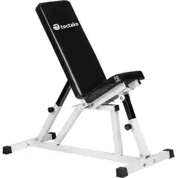 Netto Marken-Discount tectake Hantelbank, Sitz 4-fach verstellbar, gepolstert mit Kunstlederbezug, 120 x 47 x 114 cm Angebot