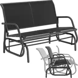 Netto Marken-Discount tectake Schaukelbank, 2-Sitzer, sanfter Schaukelmechanismus, 121 x 72 x 86,5 cm Angebot