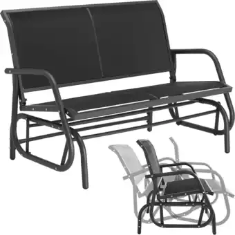 Netto Marken-Discount tectake Schaukelbank, 2-Sitzer, sanfter Schaukelmechanismus, 121 x 72 x 86,5 cm Angebot