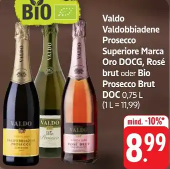 Gebauer's Valdobbiadene Prosecco Superiore Marca Oro DOCG, Rosé brut oder Bio Prosecco Brut DOC Angebot