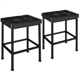 Netto Marken-Discount tectake 2er Set Barhocker, gepolstert, mit höhenverstellbaren Kunststofffüßen, Sitzhöhe 62 cm Angebot