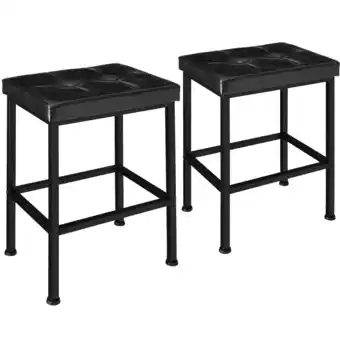Netto Marken-Discount tectake 2er Set Barhocker, gepolstert, mit höhenverstellbaren Kunststofffüßen, Sitzhöhe 62 cm Angebot