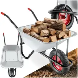 Netto Marken-Discount tectake Schubkarre, aus verzinktem Stahl, Luftbereifung, Belastbarkeit 150 kg Angebot