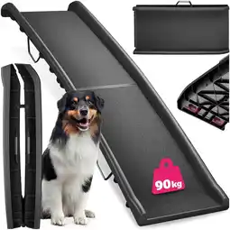 Netto Marken-Discount tectake Hunderampe, klappbar und rutschfest, Belastbarkeit 90 kg, 155 x 40 x 14 cm Angebot
