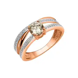 Netto Marken-Discount Zeeme Silber Ring 925/- Sterling Silber Rosevergoldet Zirkonia Angebot