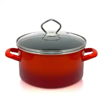 Netto Marken-Discount Emaille Fleischtopf Rom mit Chromrand, Ø 20 cm, Inh. 3,0 l Angebot