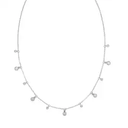 Netto Marken-Discount Zeeme Silber Halskette Silber 925 rhodiniert mit Zirkonia weiß Angebot
