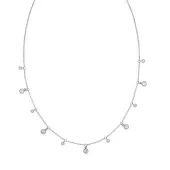 Netto Marken-Discount Zeeme Silber Halskette Silber 925 rhodiniert mit Zirkonia weiß Angebot