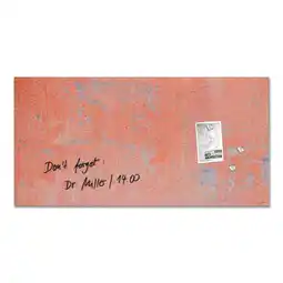 Netto Marken-Discount Sigel GL289 Glas Magnettafel Artverum Red Wall 91x46 koralle Magnetboard Tafel Angebot