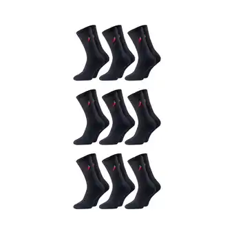 Netto Marken-Discount Chili Lifestyle Sportsocken Baumwolle 9 Paar schwarz Tennis Herren Damen Angebot