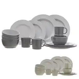 Netto Marken-Discount TRAVELLIFE Melamin Geschirr Set Palma Camping Glasierte Keramik Optik 16 teilig Farbe: grey Angebot