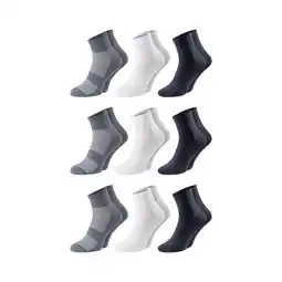 Netto Marken-Discount Chili Lifestyle Quarter Socken FITNESS AirGrip 9 Paar Baumwolle Weichbund Angebot