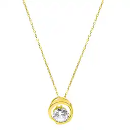Netto Marken-Discount Fascination by Ellen K. Anhänger mit Kette 585/- Gelbgold Zirkonia Angebot