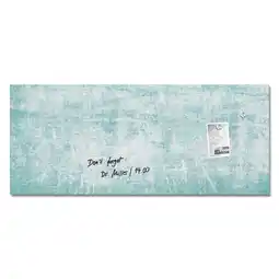 Netto Marken-Discount Sigel GL297 Glas Magnettafel Artverum Wall 130x55 türkis weiß Magnetboard Tafel Angebot