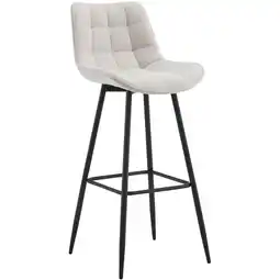 Netto Marken-Discount CLP Barhocker Dartford I Gepolsterter Barstuhl I Tresenhocker mit Metall-Gestell und Rückenlehne Angebot