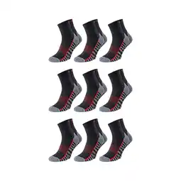 Netto Marken-Discount Chili Lifestyle Quarter Socken CUSHION GRIP 9 Paar gepolstert Baumwolle Angebot