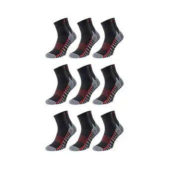 Netto Marken-Discount Chili Lifestyle Quarter Socken CUSHION GRIP 9 Paar gepolstert Baumwolle Angebot