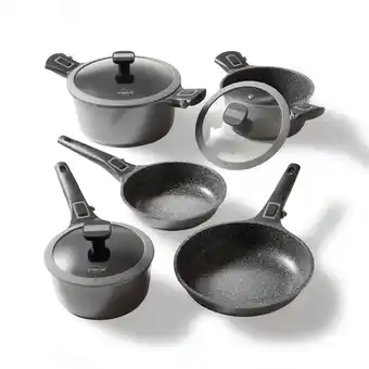 Netto Marken-Discount STONELINE Imagination PLUS Kochgeschirr-Set, 8-tlg., mit abnehmbaren Griffen Angebot