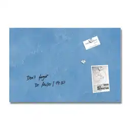Netto Marken-Discount Sigel GL394 Glas Magnettafel Artverum Blue 60x40 hellblau Magnetboard Board Memo Angebot