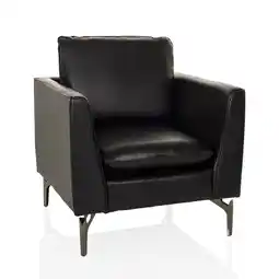 Netto Marken-Discount hjh OFFICE Loungesessel BAVERO Kunstleder mit Armlehnen Angebot