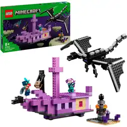 Netto Marken-Discount LEGO Konstruktionsspielzeug Minecraft Der Enderdrache und das Endschiff Angebot