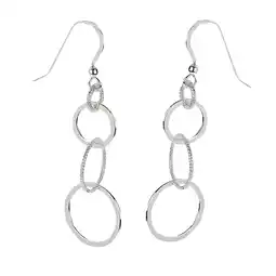Netto Marken-Discount Zeeme Silber Ohrringe Silber 925 mit Ring-Motiv 52mm lang Angebot