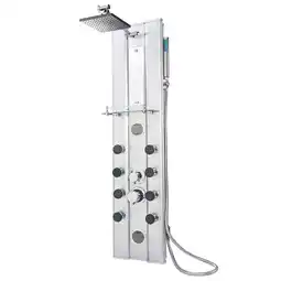 Netto Marken-Discount tectake Duschpaneel, aus Aluminium, mit Handbrause, Antikalktechnik Angebot