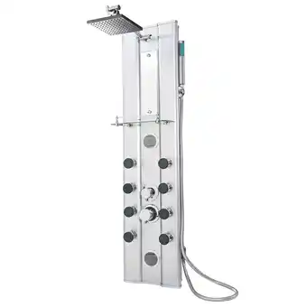 Netto Marken-Discount tectake Duschpaneel, aus Aluminium, mit Handbrause, Antikalktechnik Angebot