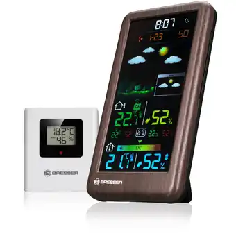Netto Marken-Discount BRESSER Funkwetterstation Neomeo V in Holzoptik Angebot