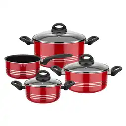 Netto Marken-Discount Kochtopf-Set Milano Color 7-tlg. rot Angebot
